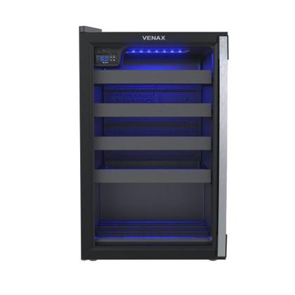 Imagem de Adega Venax Piubella 100 para 24 Garrafas Porta Invertida Preto 127v