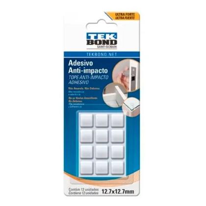 Imagem de Adesivo Anti-Impacto Quadrado 12.7mm C/12 Tek Bond
