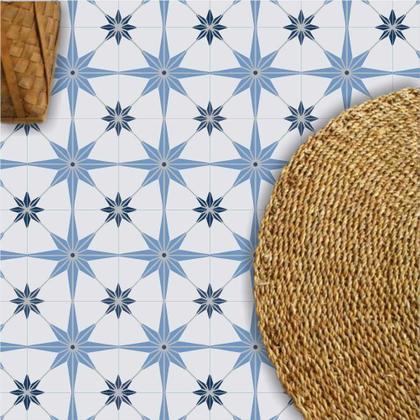 Imagem de Adesivo Piso Ladrilho Estrelado ul Lavável Antiderrapante