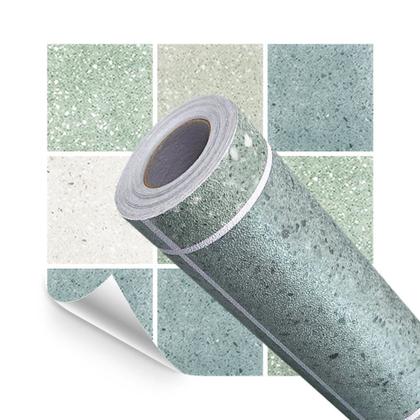 Imagem de Adesivo Vinilico Tons Verde Lavavel Textura 500x60cm Piso Chão