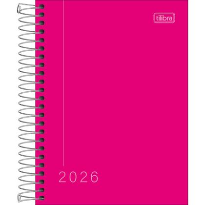 Imagem de Agenda 2026 Espiral Diária Pepper Rosa Capa Dura Executiva 11,7 x 16,4cm M4 Tilibra