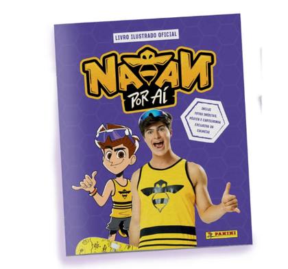 Imagem de Album De Figurinha Oficial Natan Por Aí Panini, Capa Mole - Coleção Exclusiva Influenciador