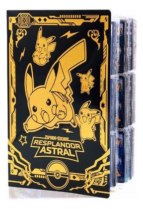 Imagem de Album Fichario Pikachu Gold Porta 432 Cartas Pokemon Cards