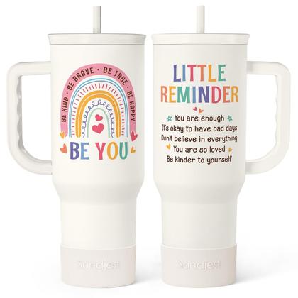 Imagem de Alça de caneca de viagem de aço inoxidável Tumbler SANDJEST de 40 onças