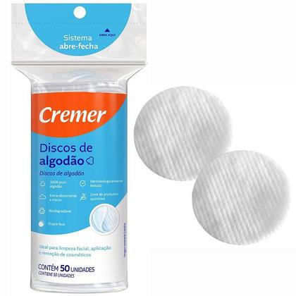 Imagem de Algodão Disco Pacote com 50 Unidades Cremer