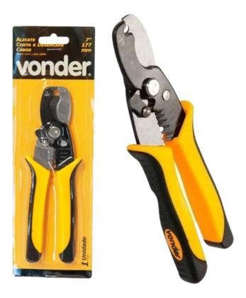 Imagem de Alicate Vonder Desencapar Fio Cortar Cabo Eletrico Até 16mm
