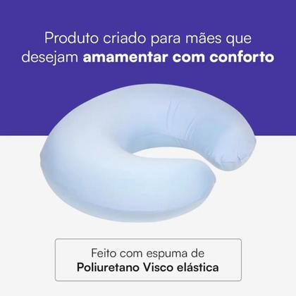 Imagem de Almofada Amamentação Travesseiro Nasa Para Amamentar Envio Rápido - Azul bebê