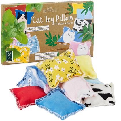 Imagem de Almofada de gato Pretty Kitty para gatos com conjunto de brinquedos Catnip e Valerian