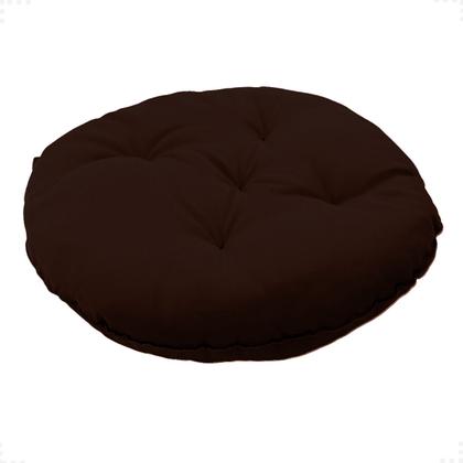 Imagem de Almofada Futton Lisa Redonda Cheia Macia Confortável 40cm Cadeira Sala Jantar Decoração
