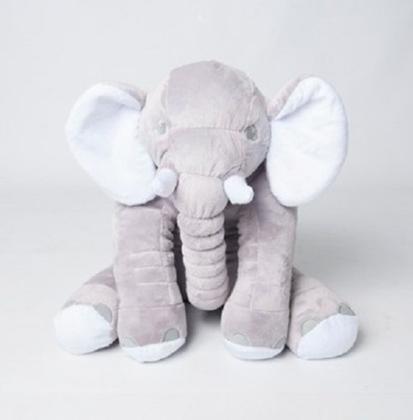 Imagem de Almofada Travesseiro Elefante Bebê Dormir Pelúcia Velboa Gigante 60 cm - PRONTA ENTREGA