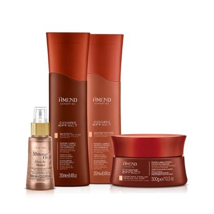 Imagem de Amend Expertise Cobre Effect Sh 250ml + Cond 250ml + Masc 300ml + Millenar Oil Monói 60ml