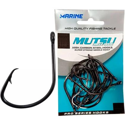 Imagem de Anzol Marine Sports Mutsu Circle Hook Black Nickel 5/0 20 Unidades