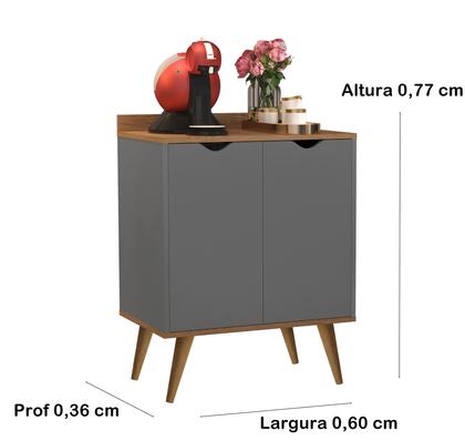 Imagem de Aparador Buffet Cantinho do Café 2 Portas Cava Pés Palito Pamela - Cores - Comprar Moveis em Casa