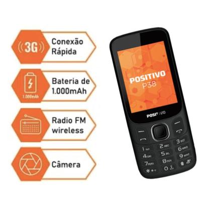 Imagem de Aparelho Celular Simples Positivo Dual Chip, Câmera Traseira