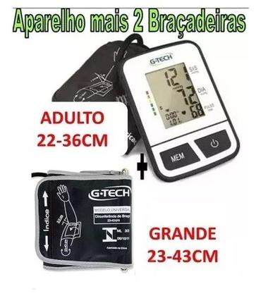 Imagem de Aparelho De Medir Pressão De Braço G-tech + Braçadeira Obeso