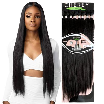 Imagem de Aplique Cabelo Liso Para Entrelace Yaki 100% Orgânico 8 Telas Cherey