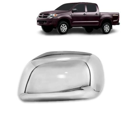 Imagem de Aplique Cromado para Capa Retrovisor Hilux Sr Srv Sw4 Pickup Suv 2005 2006 2007 2008 2009 2010 2011