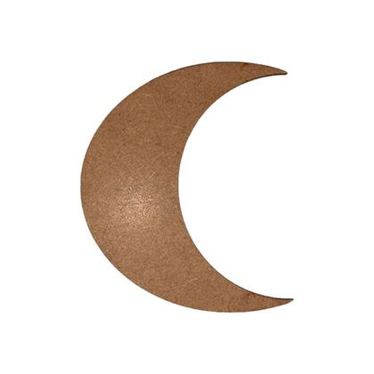 Imagem de Aplique Decorativo Lua Crescente 4x5 Kit 50un Mdf Madeira