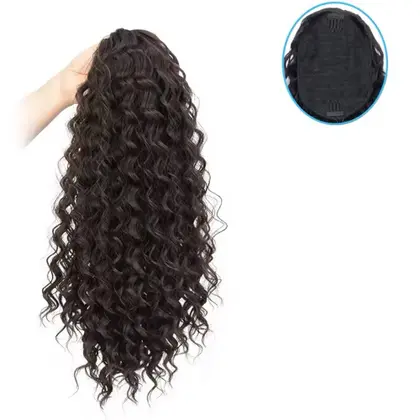 Imagem de Aplique Rabo De Cavalo Telinha Cacheado Curto 45cm Premium