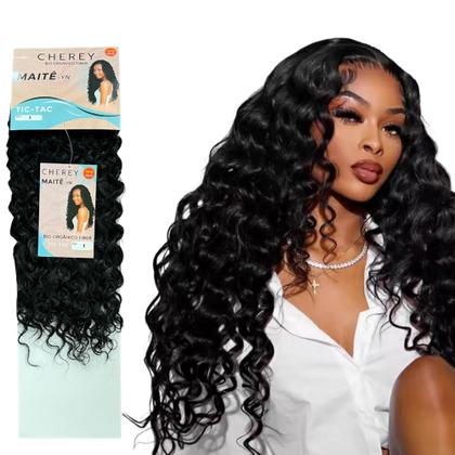 Imagem de Aplique Tic-tac Cacheado 60cm Fibra Orgânica Premium