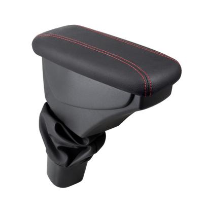 Imagem de Apoio De Braço Chevrolet Onix Couro Grafite Costura Vermelha