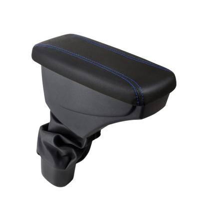 Imagem de Apoio De Braço Chevrolet Tracker Couro Preto Costura Azul