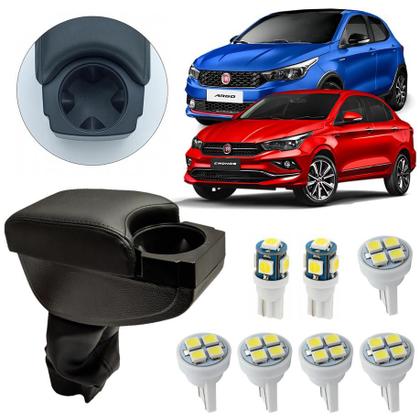 Imagem de Apoio De Braço Com Porta Copos Argo E Cronos 2017/2021 + LED