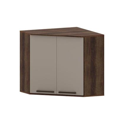 Imagem de Armário Aéreo Canto Diagonal 2 Portas Luna Luciane Móveis Nogueira Dourado-cinammon