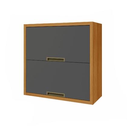 Imagem de Armário Aéreo de Cozinha Modular 2 Portas Basculas Nesher Imperatriz 80cm MDF