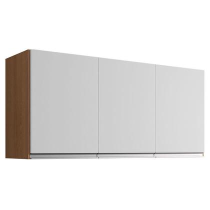 Imagem de Armário Aéreo para Cozinha Andréia 3 Portas Amêndoa Branco - AJL