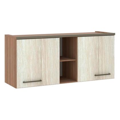 Imagem de Armário Aéreo Ponte Casal Modulado Connect 165cm 2 Portas Luciane Móveis