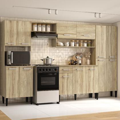 Armário Cozinha Completa Arizona Plus Carvalho Carraro - Armário