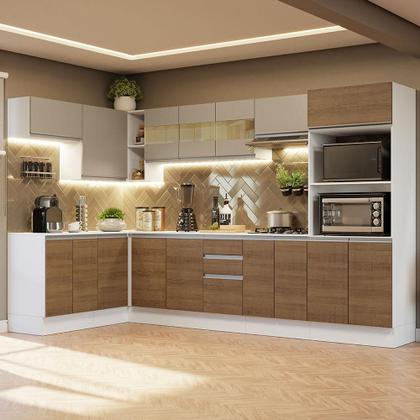 Imagem de Armário de Cozinha Completa de Canto 100% MDF 447cm Smart Madesa 02