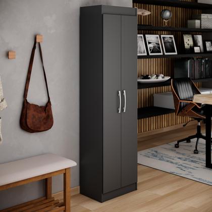 Imagem de Armário Multiuso 2 Portas 4 Prateleiras Office - Cinza