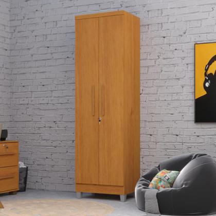 Armário Multiuso Com Duas Portas E Fechadura Napole New Cedro