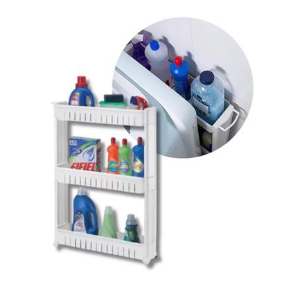 Imagem de Armário Multiuso Com Rodinhas Organizador Lavanderia Cozinha