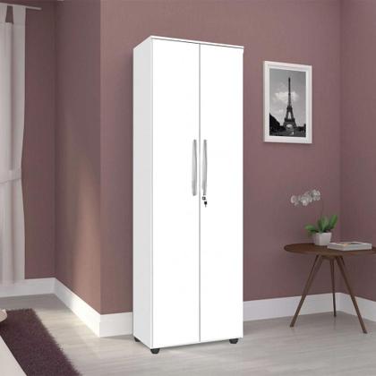 Imagem de Armario Multiuso Cordoba 2 Pts. 6 Prateleiras Chave Branco