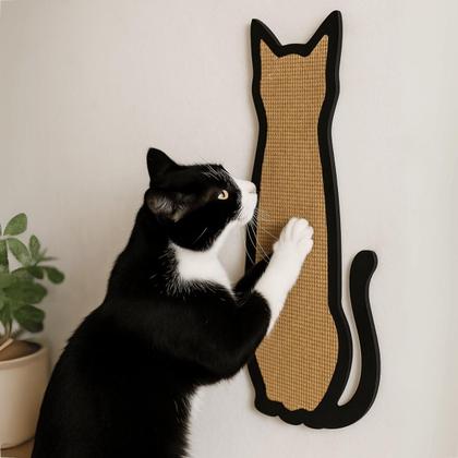 Imagem de Arranhador de Parede Afiador para Gatos com Juta de Sisal 44x23cm Fixo
