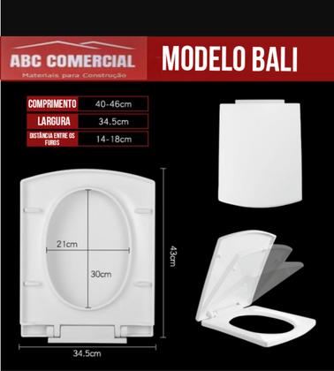 Imagem de Assento pp Bali Soft Close  para louça Incepa