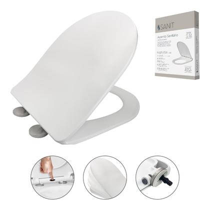 Imagem de Assento Sanitário Premium Termofixo Slim Carrara