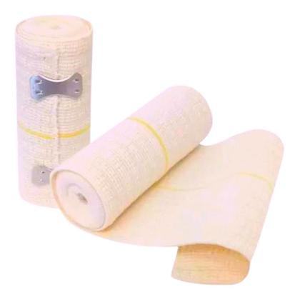 Imagem de Atadura Elástica 10cm x 2,00m Faixa compressão bandagem enfermagem ortopedia varizes