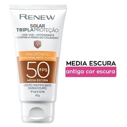 Imagem de Avon Protetor Solar Facial Renew Fps50 Cor Média Escura 40G