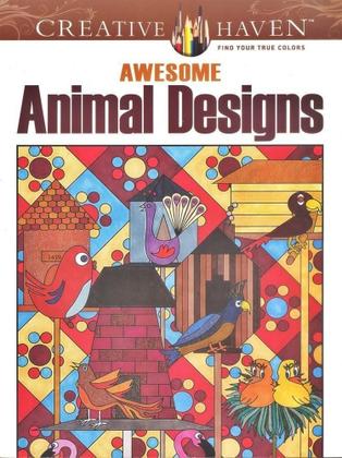 Imagem de Awesome Animal Designs - Creative Haven Coloring Books