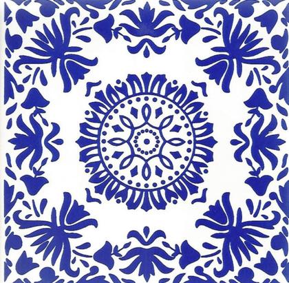 Imagem de Azulejos Colonial Português em porcelana decorativo kit com 12 peças 