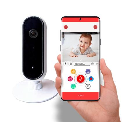 Imagem de Babá Eletrônica Câmera wi-fi Visão noturna Áudio bidireciona