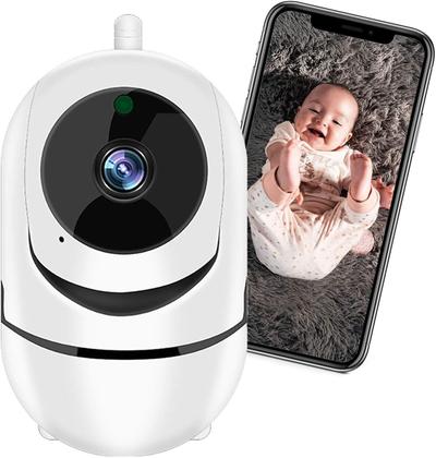 Imagem de Baba Eletrônica Câmera WiFi Sem Fio  Controle pelo Celular  Visão Noturna  Áudio Bidirecional  Monitoramento Remoto