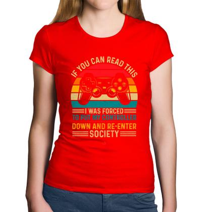 Imagem de Baby Look Algodão Forced to reenter society - Foca na Moda