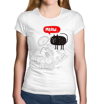 Imagem de Baby Look Algodão Meaw - Foca na Moda