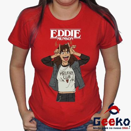Imagem de Baby Look Stranger Things 100% Algodão - Eddie Munson - Geeko