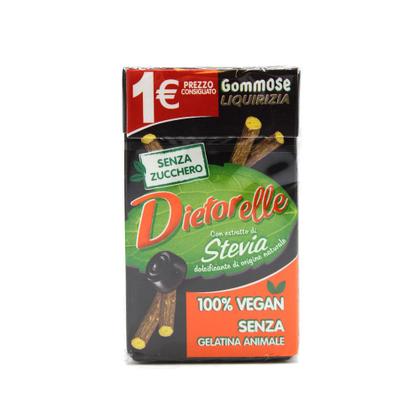 Imagem de Bala de Goma Vegana Sabor Alcaçuz Sem Açúcar Dietorelle 27g